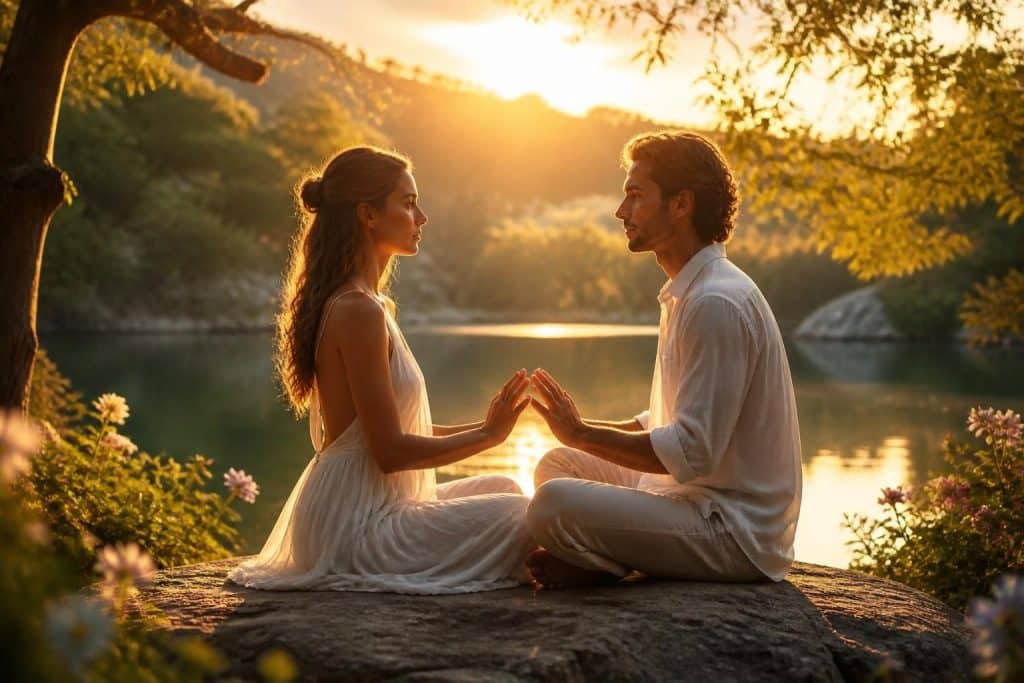 découvrez la signification de 14h41 liée aux flammes jumelles, un message puissant d'équilibre et d'amour profond pour guider votre relation spirituelle.