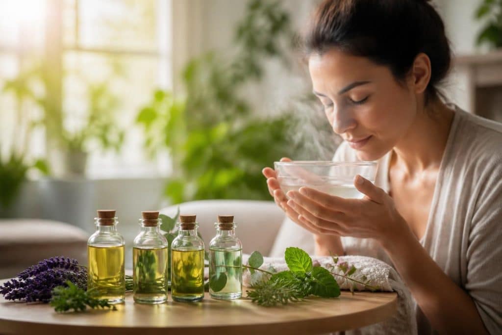 découvrez les bienfaits de l'inhalation d'huile essentielle, les huiles recommandées pour différentes utilisations et un guide complet pour bien pratiquer cette méthode naturelle et apaisante.